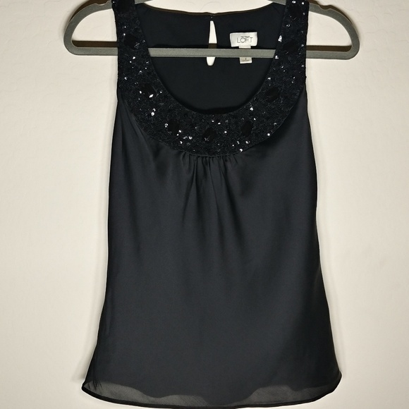 LOFT Tops - Ann Taylor LOFT | Black top with sparkly detail